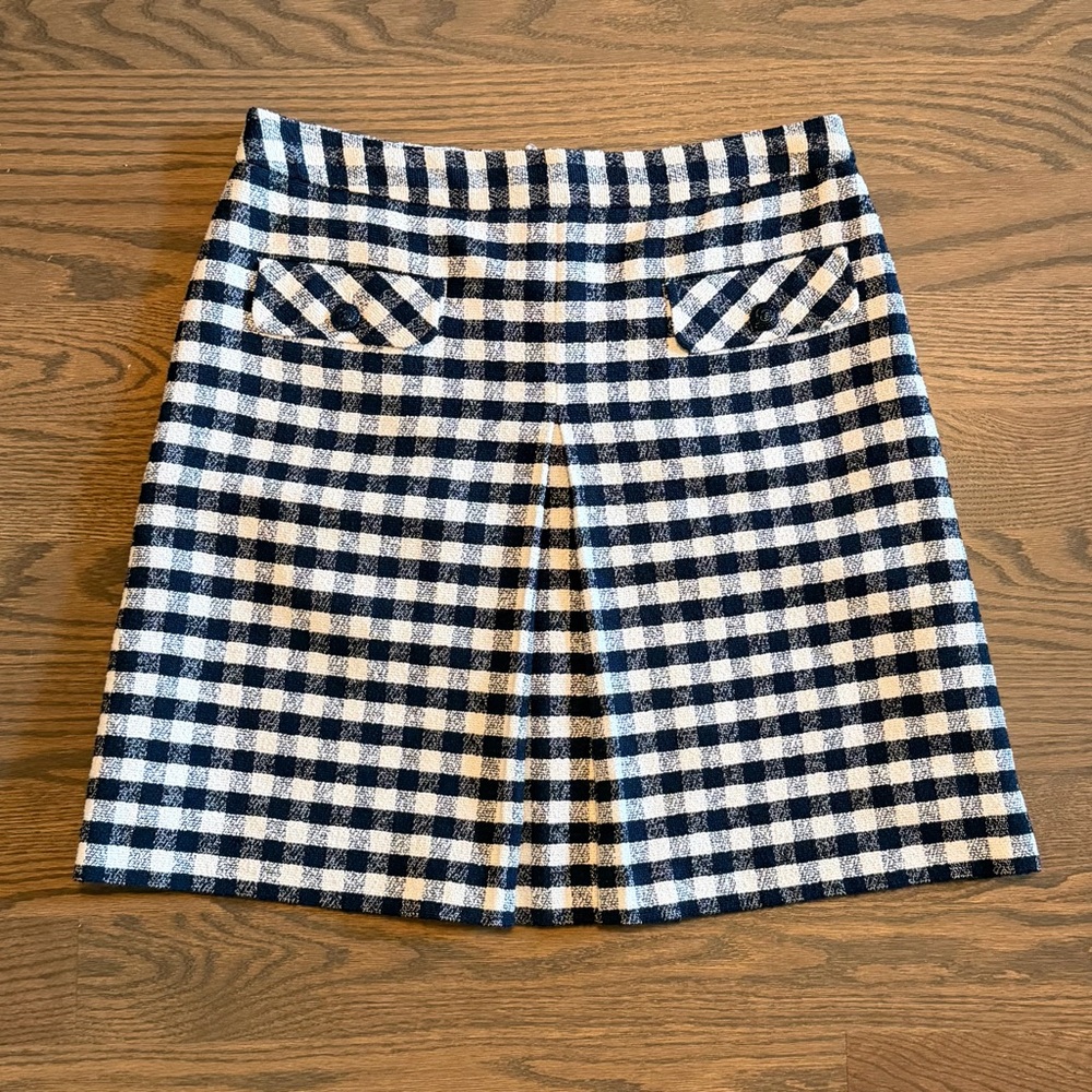 Brooks Brothers Black and White A-Line Skirt